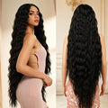 Long Synthetic Wig with Corn Wave Texture