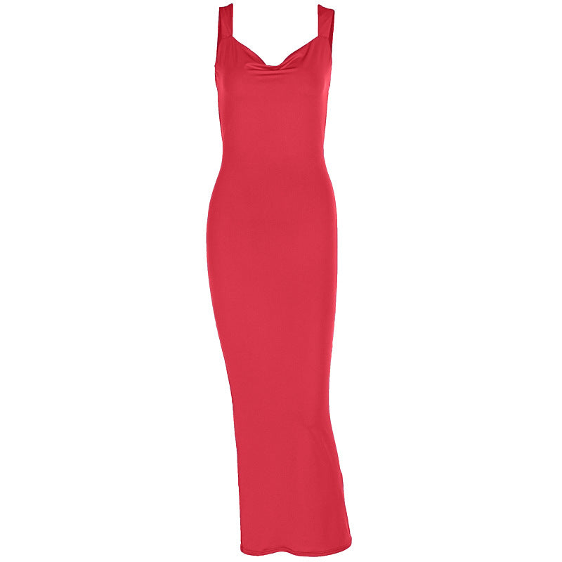 Sleeveless Backless Bow Dress