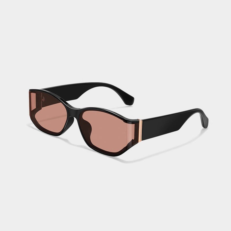 Retro Curved Cat-Eye Sunglasses with UV Protection