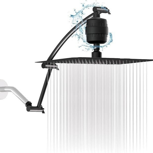 Stainless Steel Shower Set with 8 Functions and Extension Rod
