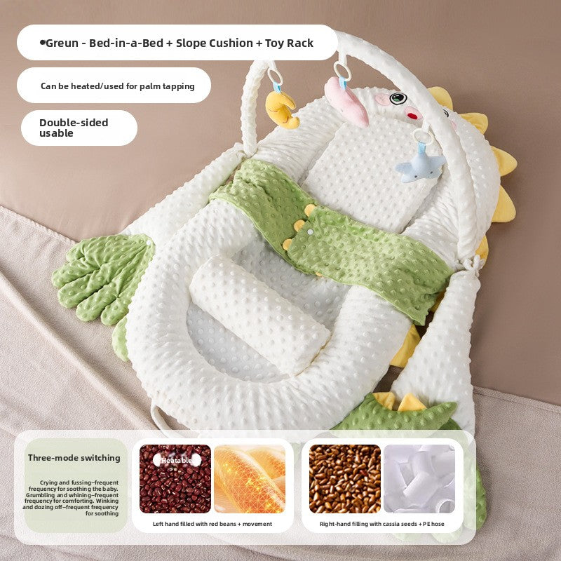 Baby Anti-Jump Soothing Bed with Slope Pad