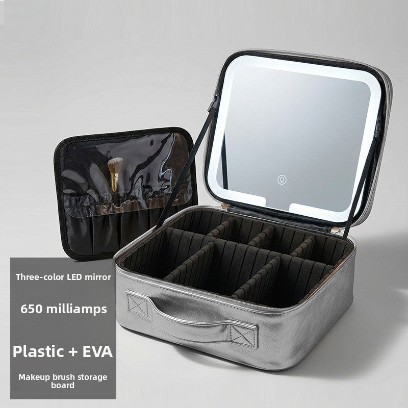 LED Lighted Makeup Bag with Mirror