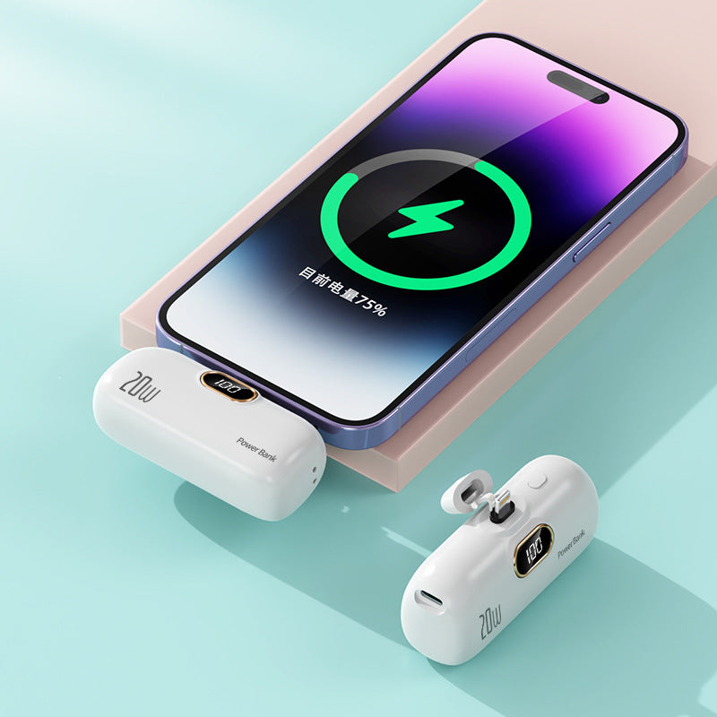 Mini portable compact capsule power bank