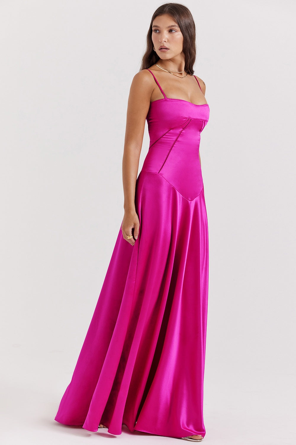 Womens Sling Backless Long Dress