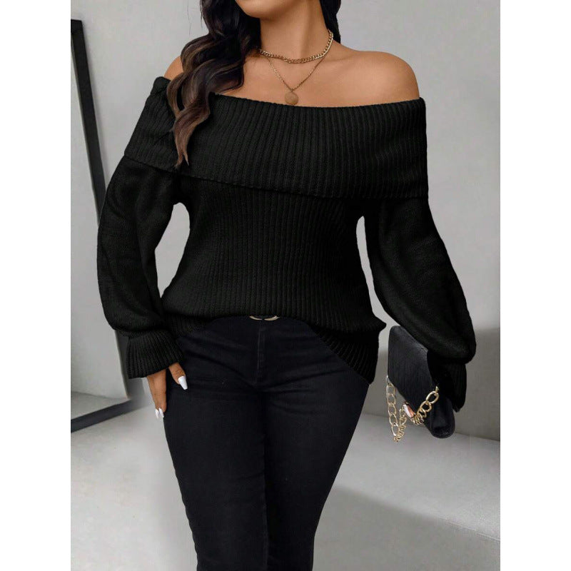 Women Backless Knit Sweater Halter Neck
