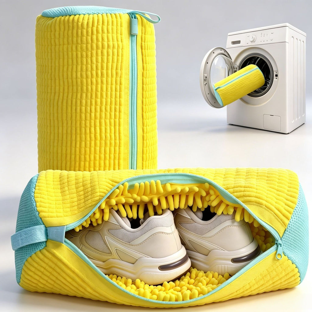 Chenille Shoe Washing Bag for Machine Wash