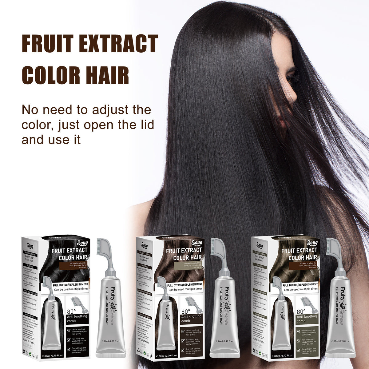 Fruit Comb Plant-Based Hair Dye