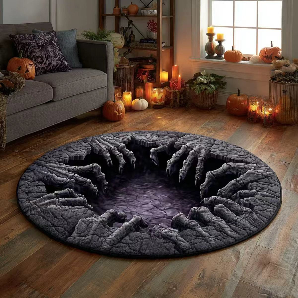 Halloween Christmas Round Carpet
