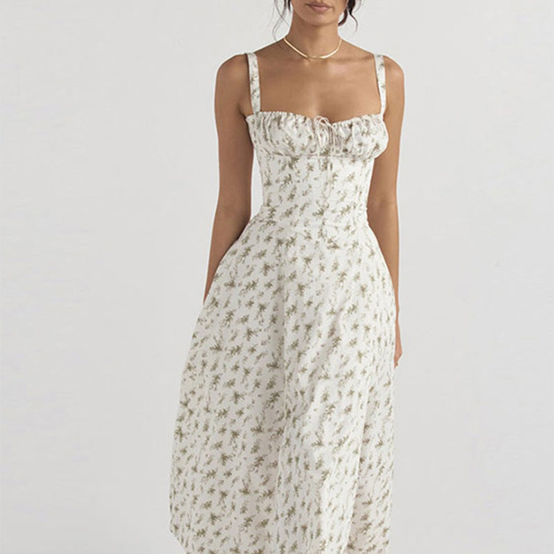 Retro-style dopamine slip dress