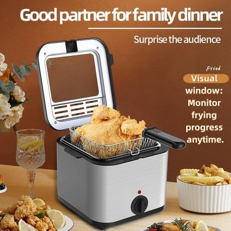 Household Electric Fryer with Visual Window