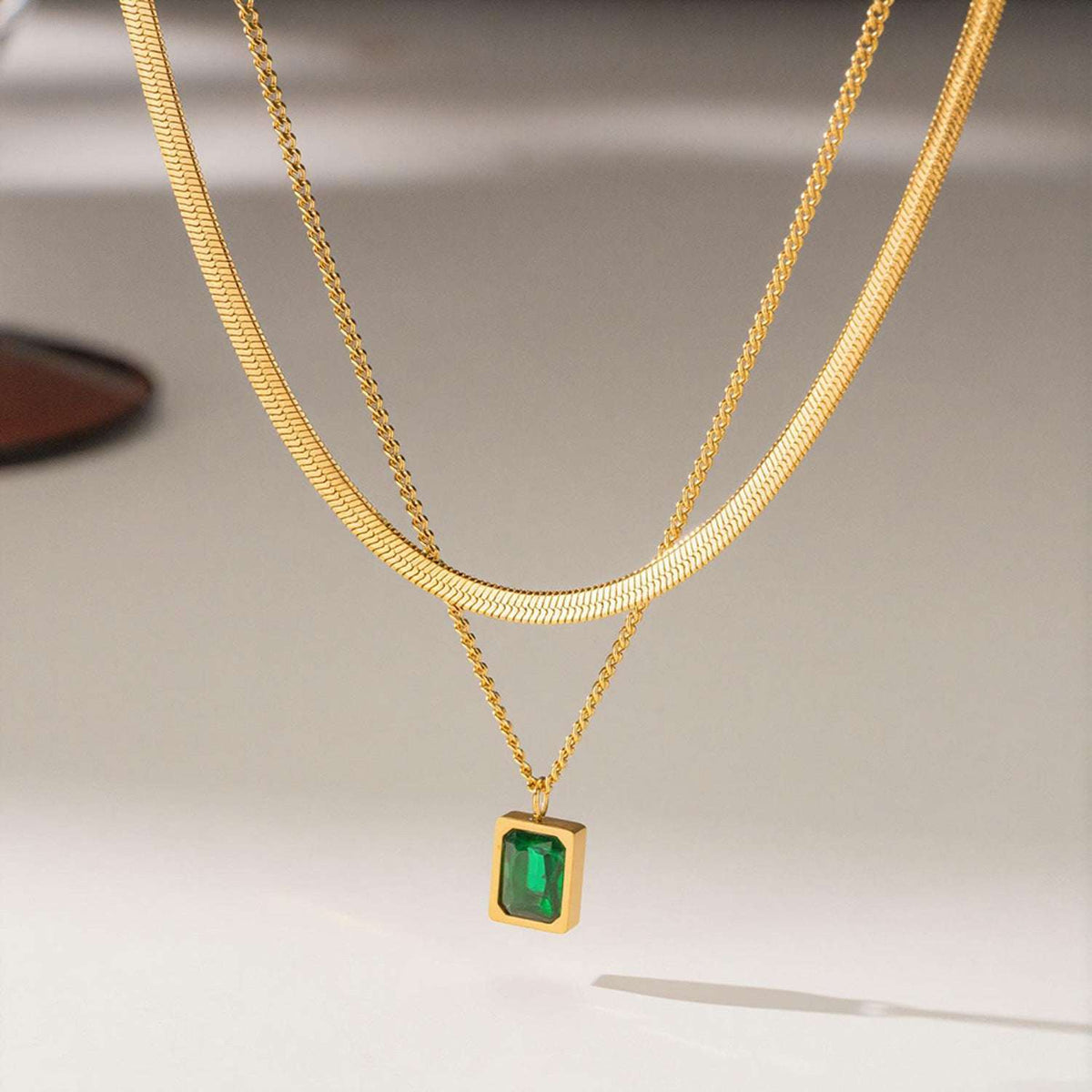 Geometric Titanium Steel Necklace for Women