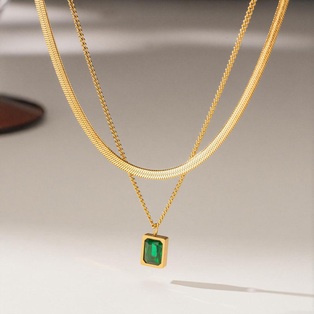 Geometric Titanium Steel Necklace for Women
