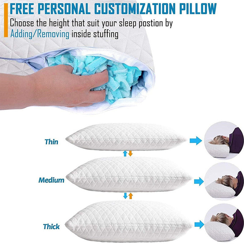 Adjustable Cooling Gel Memory Foam Pillow