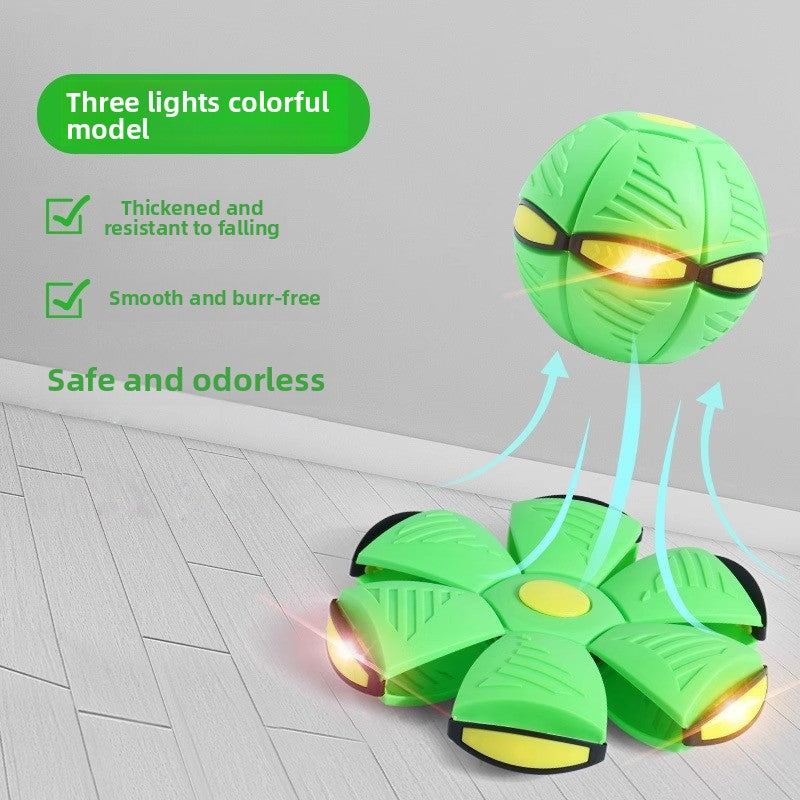 LED Light Up Bounce Ball Transformable Flying Disc