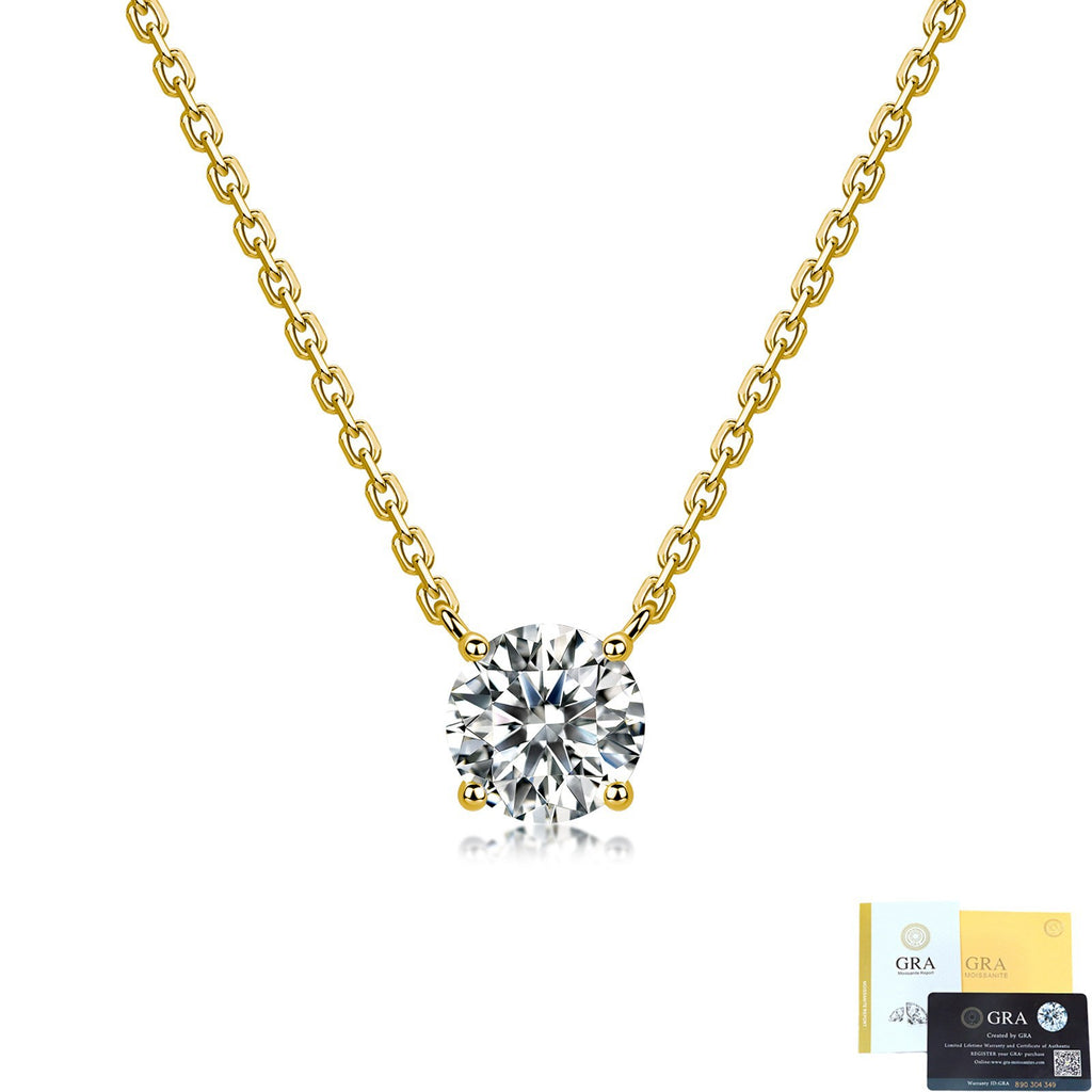 Sterling Silver Moissanite Pendant Necklace