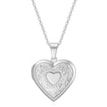 Personalized Heart-Shaped Pattern Openable Photo Frame Necklace