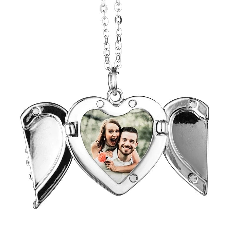 Heart Photo Locket Necklace