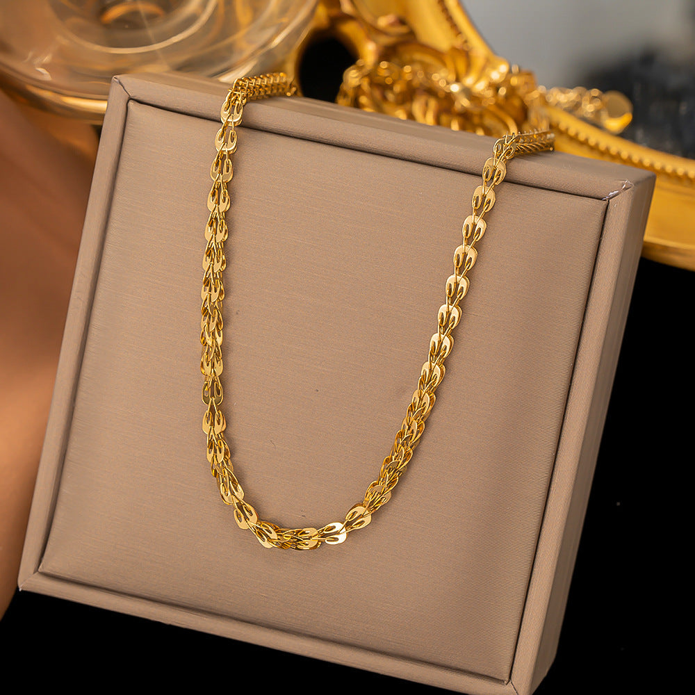 Minimalist Titanium Steel Clavicle Necklace