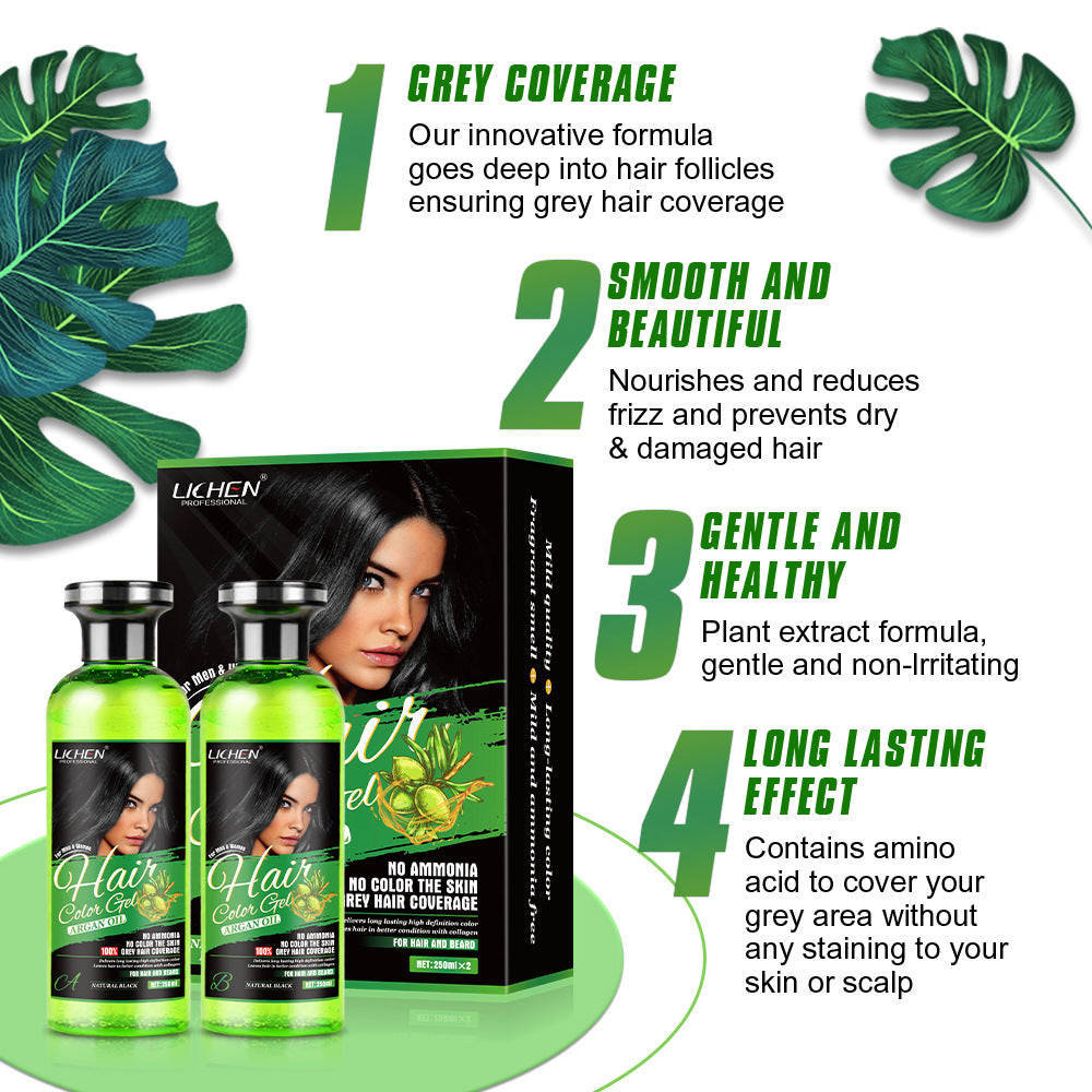 Plant-Based Hair Dye Set with Argan Oil