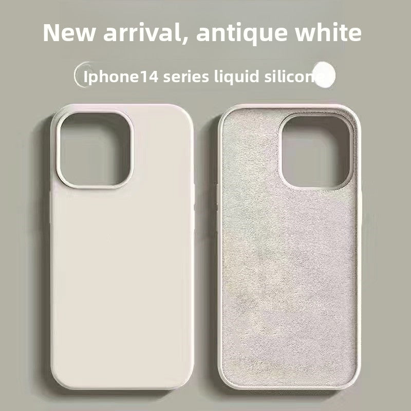Solid Silicone Full Coverage Phone Case for iPhone 11-17 Series