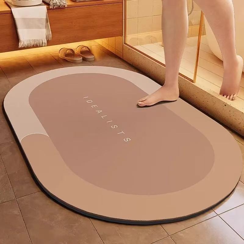 Diatomaceous earth floor mat