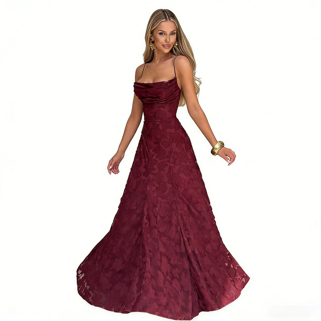 Elegant Back Tie A Line Dress