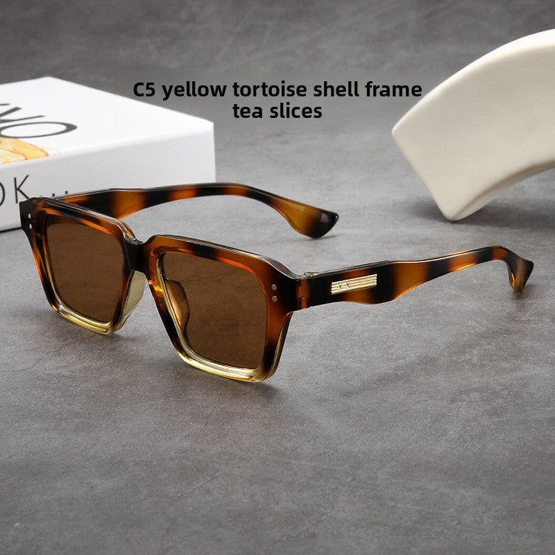 Retro Square Oversized Sunglasses for Men