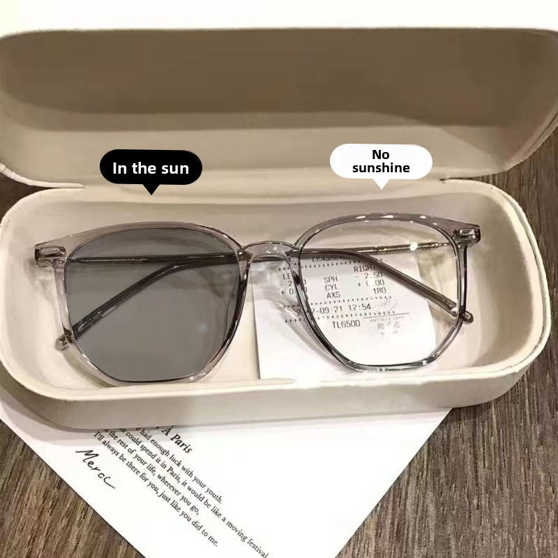 Photochromic Blue Light Protection Glasses Square Frame