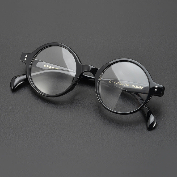 Transparent Round Resin Glasses Frame Anti Blue Light Retro Style