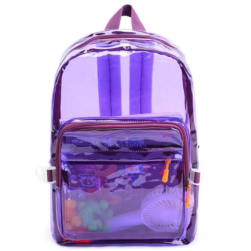 Transparent Pvc Backpack, Cross-Border Student Fashion Backpack