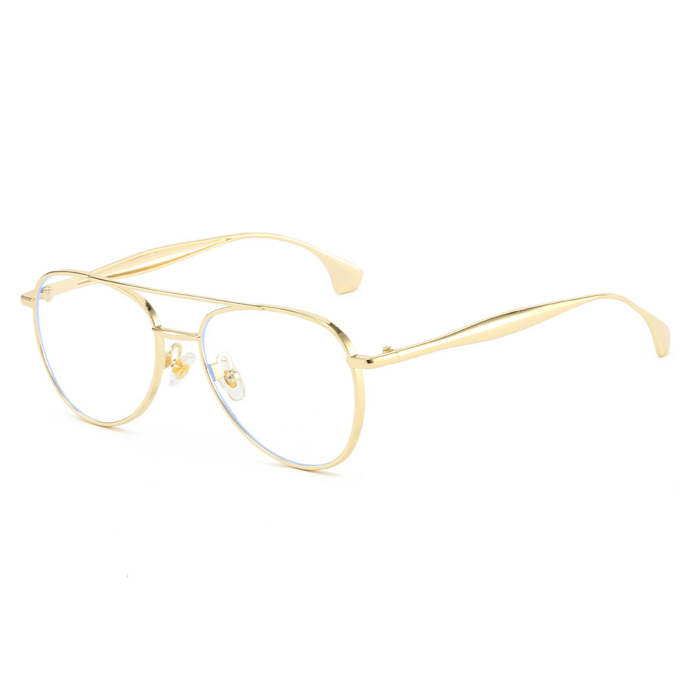 Double-Beam Gradient Metal Frame Sunglasses