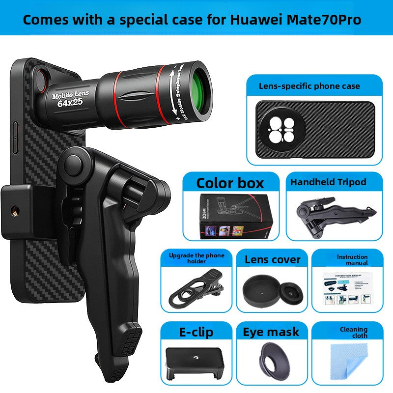 64x Telephoto Lens with Anti-Shake Bracket for Smartphones