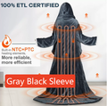 Wearable Electric Heating Blanket with Sleeves and Hood