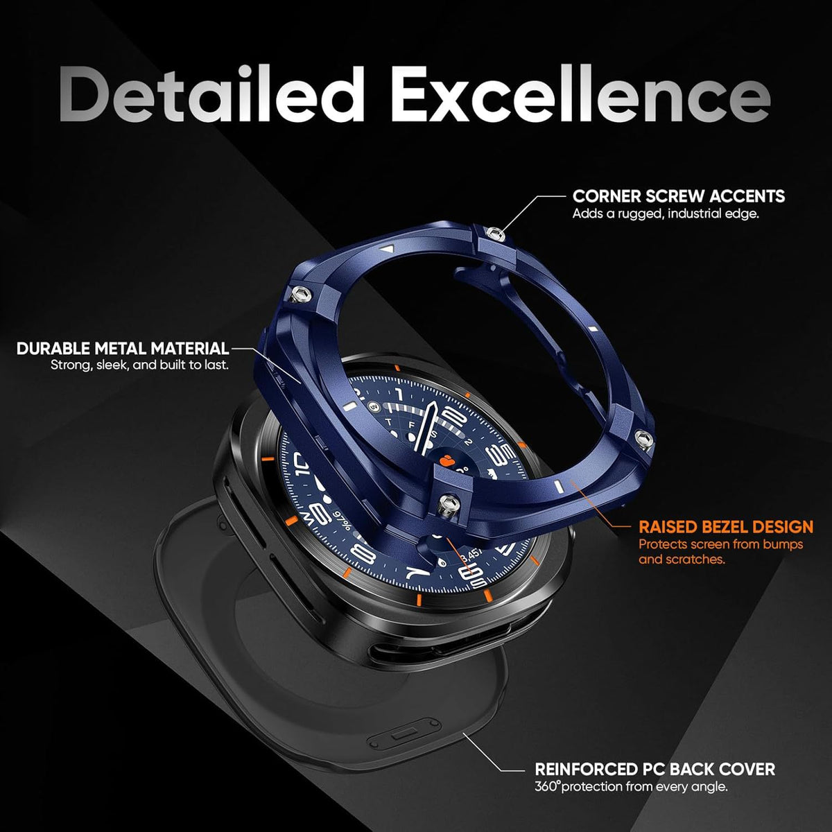 Metal Protective Case for Samsung Galaxy Watch S8 Ultra 44mm 47mm