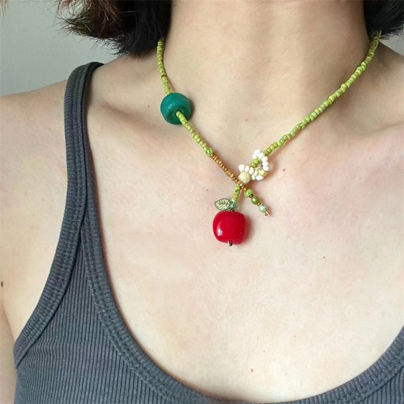 Vintage Pomegranate Pearl Necklace