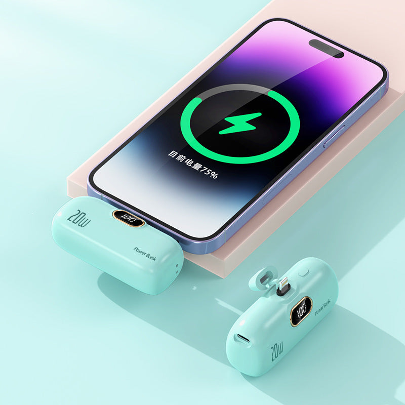 Mini portable compact capsule power bank