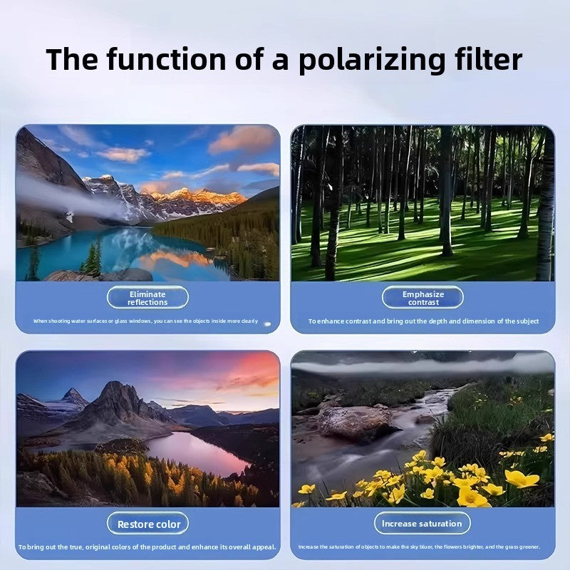 Universal 52mm CPL Polarizing Filter for Mobile Phones