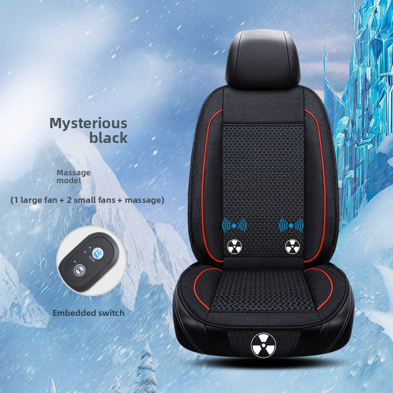 Ventilated Massage Car Seat Cushion with Cooling Function