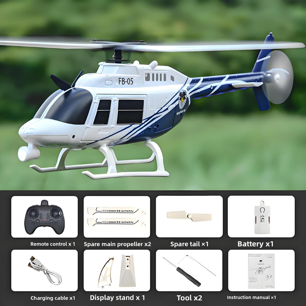 Stunt Remote Control Helicopter with Optical Flow Positioning