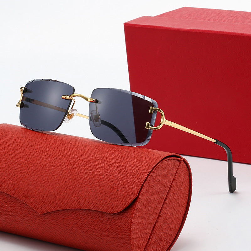 Diamond-Cut Gradient Sunglasses with UV Protection