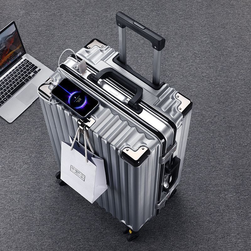 Durable Password Lock Suitcase with USB Charging Port