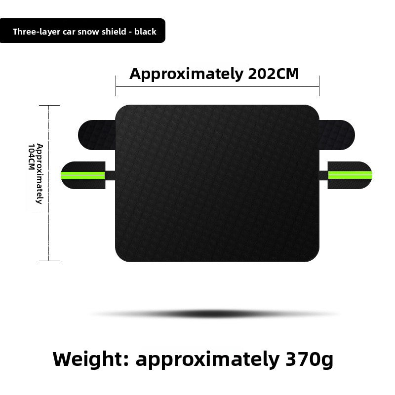Double-Layer Aluminum Film Car Snow Shield Sun Rain Frost Protector Universal Fit for SUV Sedan