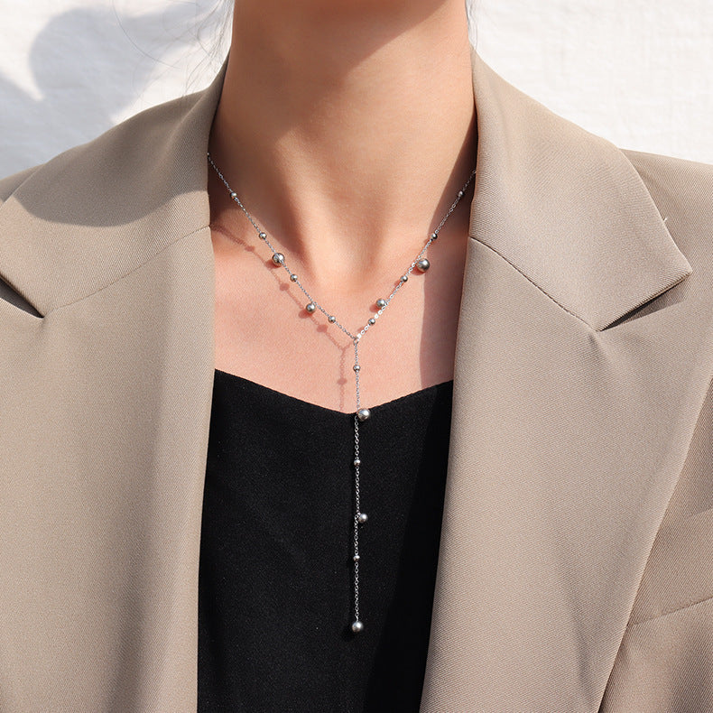 Minimalist Titanium Steel Clavicle Necklace