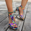 Womens Open Toe High Heel Sandals