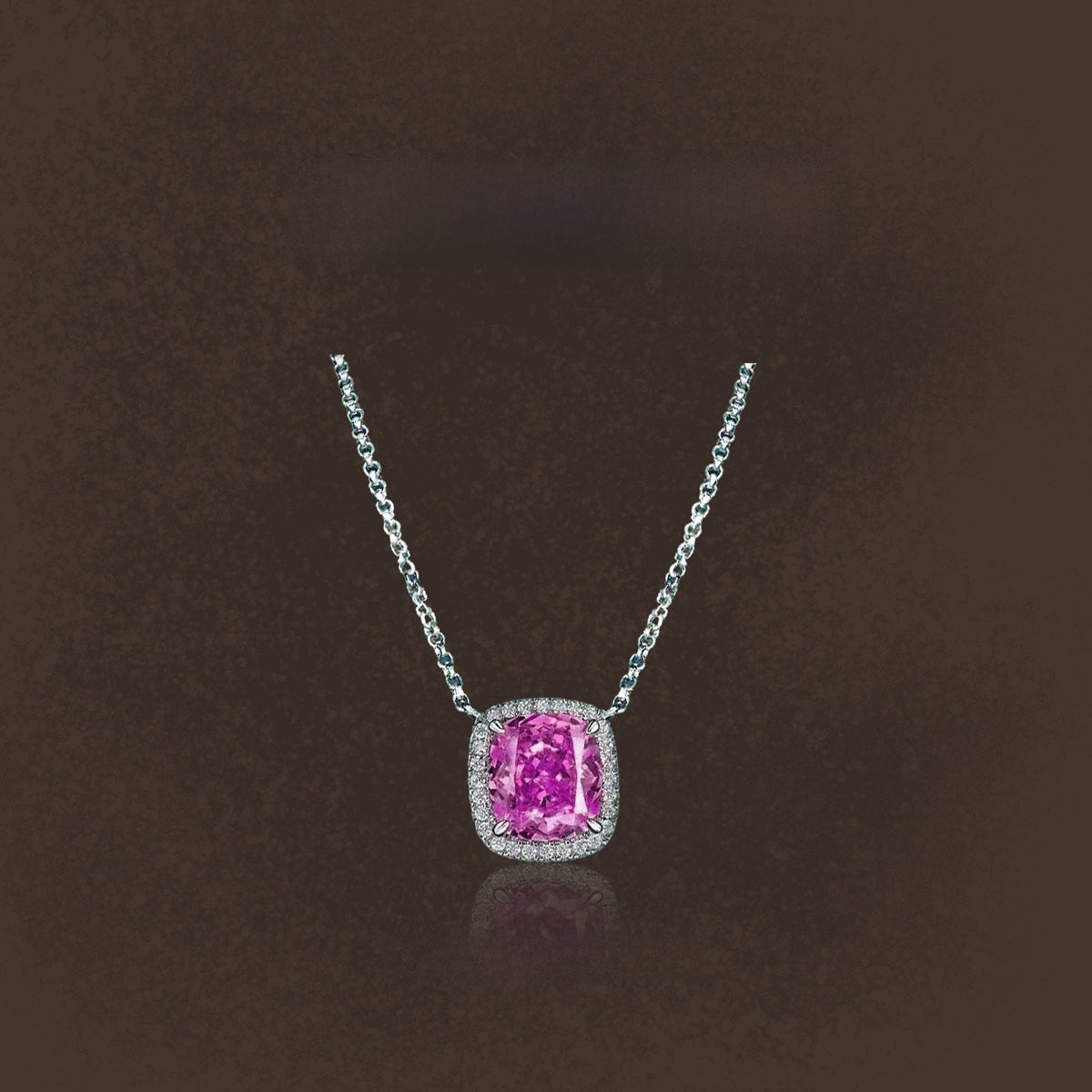 Cultivated Pink Sapphire Necklace with Gold Plating