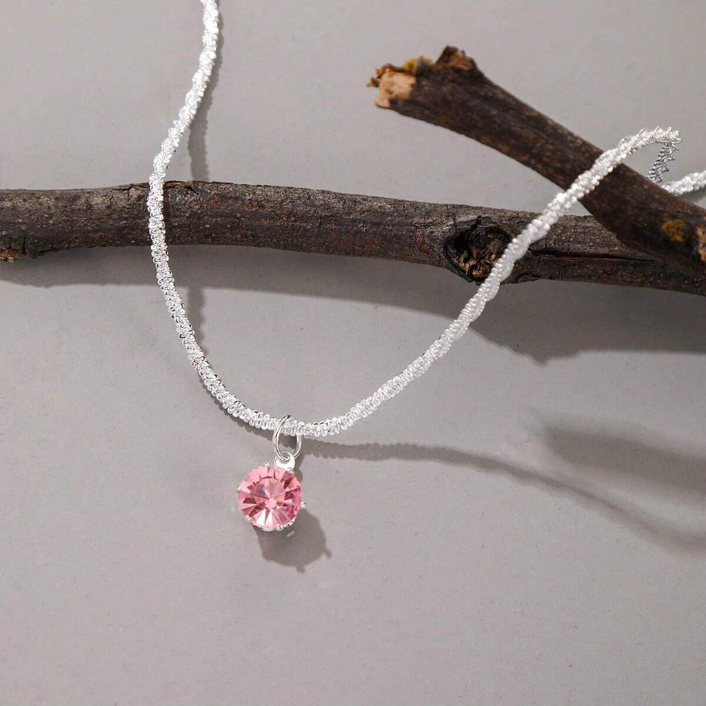 Elegant Zircon Full Diamond Necklace Clavicle Chain