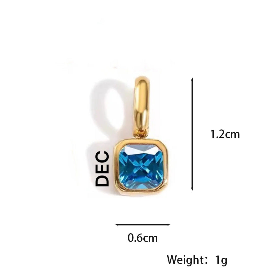 Customizable Birthstone Zircon Pendant Necklace