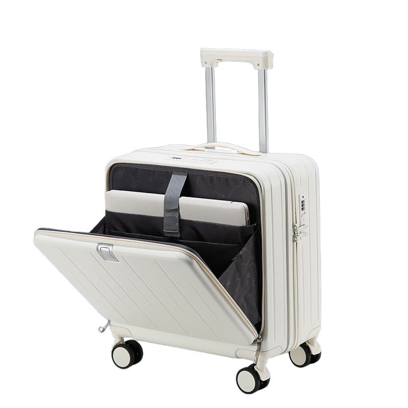 Front Opening PC Carry-On Suitcase with USB Port