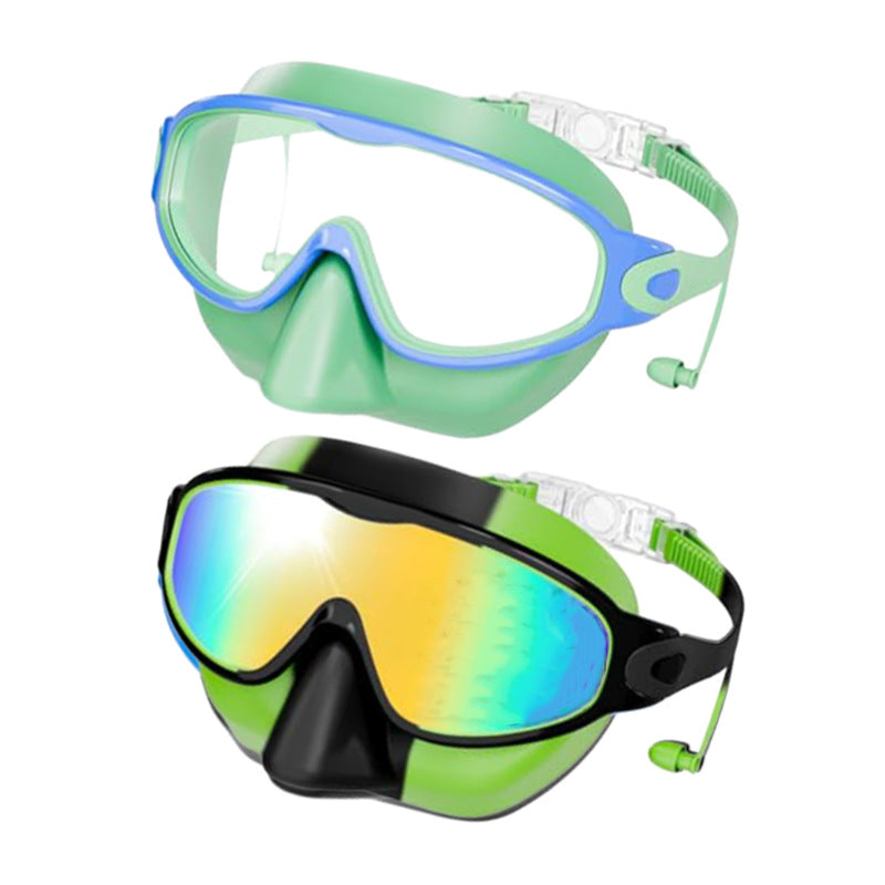 Childrens Anti-Fog Swimming Goggles with Nose Cover