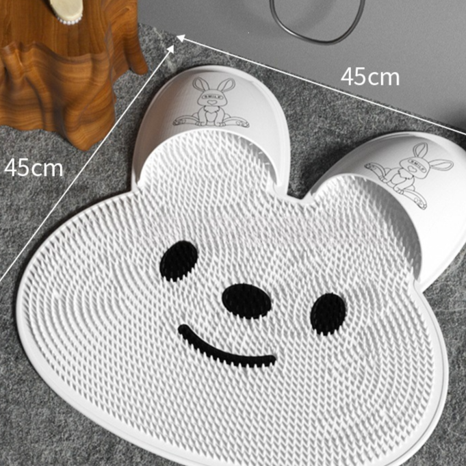 Rabbit Foot Scrub Bath Mat